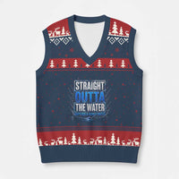 Baptism V-Neck Knit Sweater Vest Straight Outta Water Christian Baptized