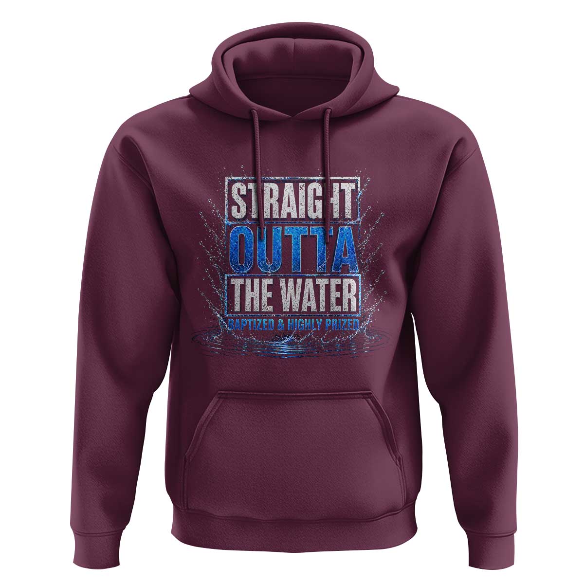 Baptism Hoodie Straight Outta Water Christian Baptized