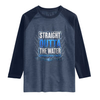 Baptism Raglan Shirt Straight Outta Water Christian Baptized