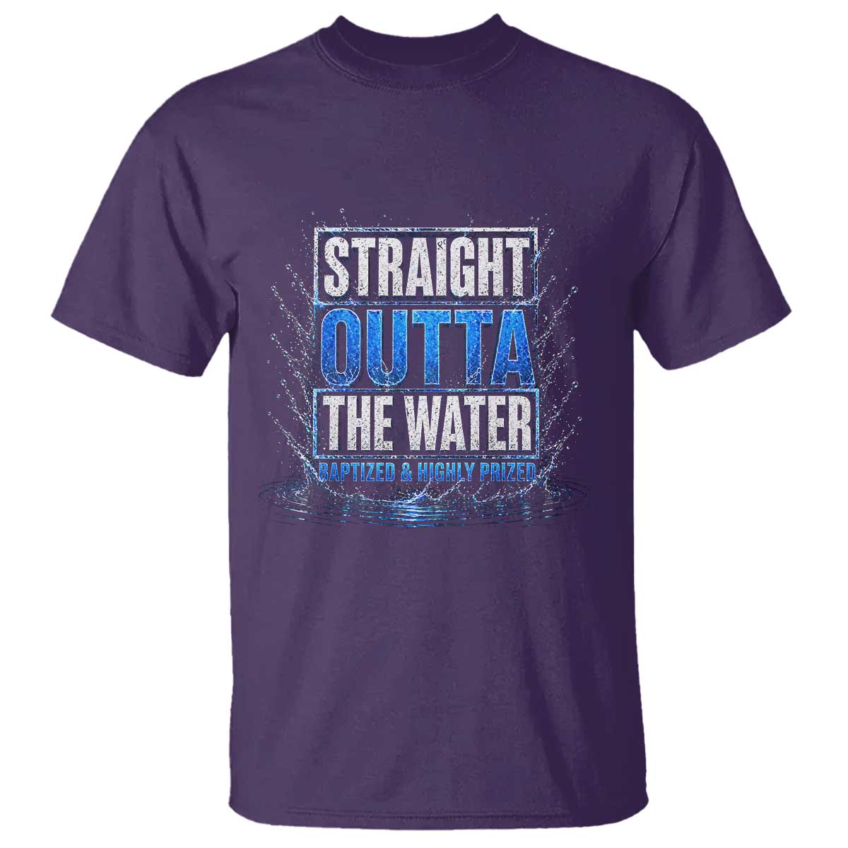 Baptism T Shirt Straight Outta Water Christian Baptized