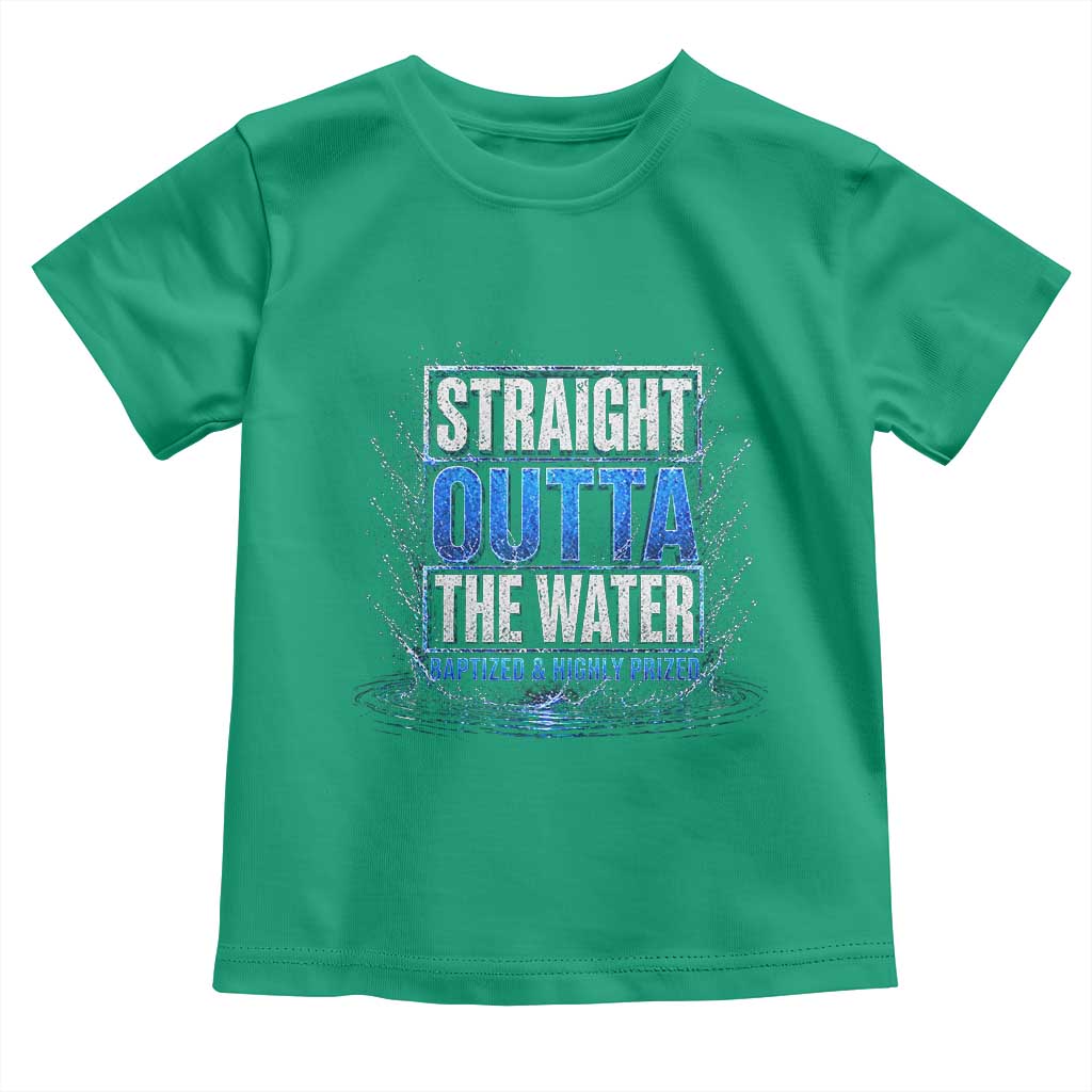 Baptism Toddler T Shirt Straight Outta Water Christian Baptized