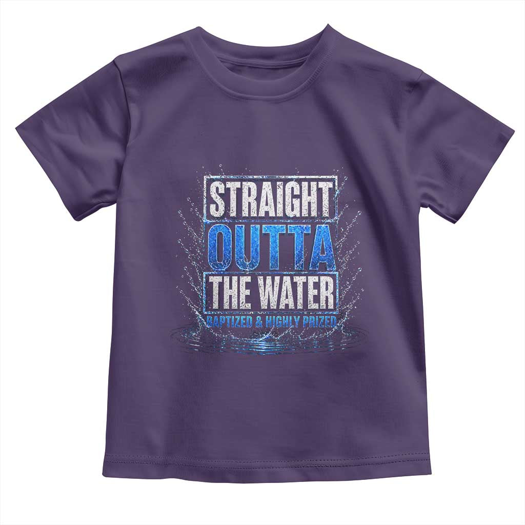 Baptism Toddler T Shirt Straight Outta Water Christian Baptized