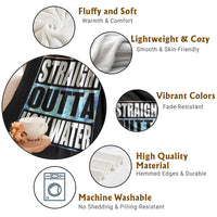 Straight Outta Holy Water Throw Blanket Baptismal Baptism Christening