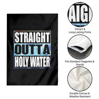 Straight Outta Holy Water Garden Flag Baptismal Baptism Christening