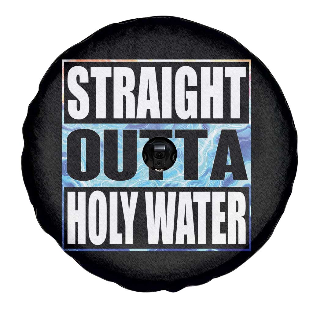 Straight Outta Holy Water Spare Tire Cover Baptismal Baptism Christening