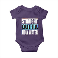 Straight Outta Holy Water Baby Onesie Baptismal Baptism Christening