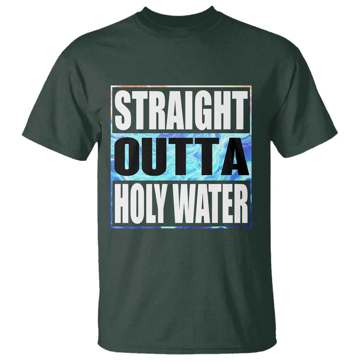 Straight Outta Holy Water T Shirt Baptismal Baptism Christening