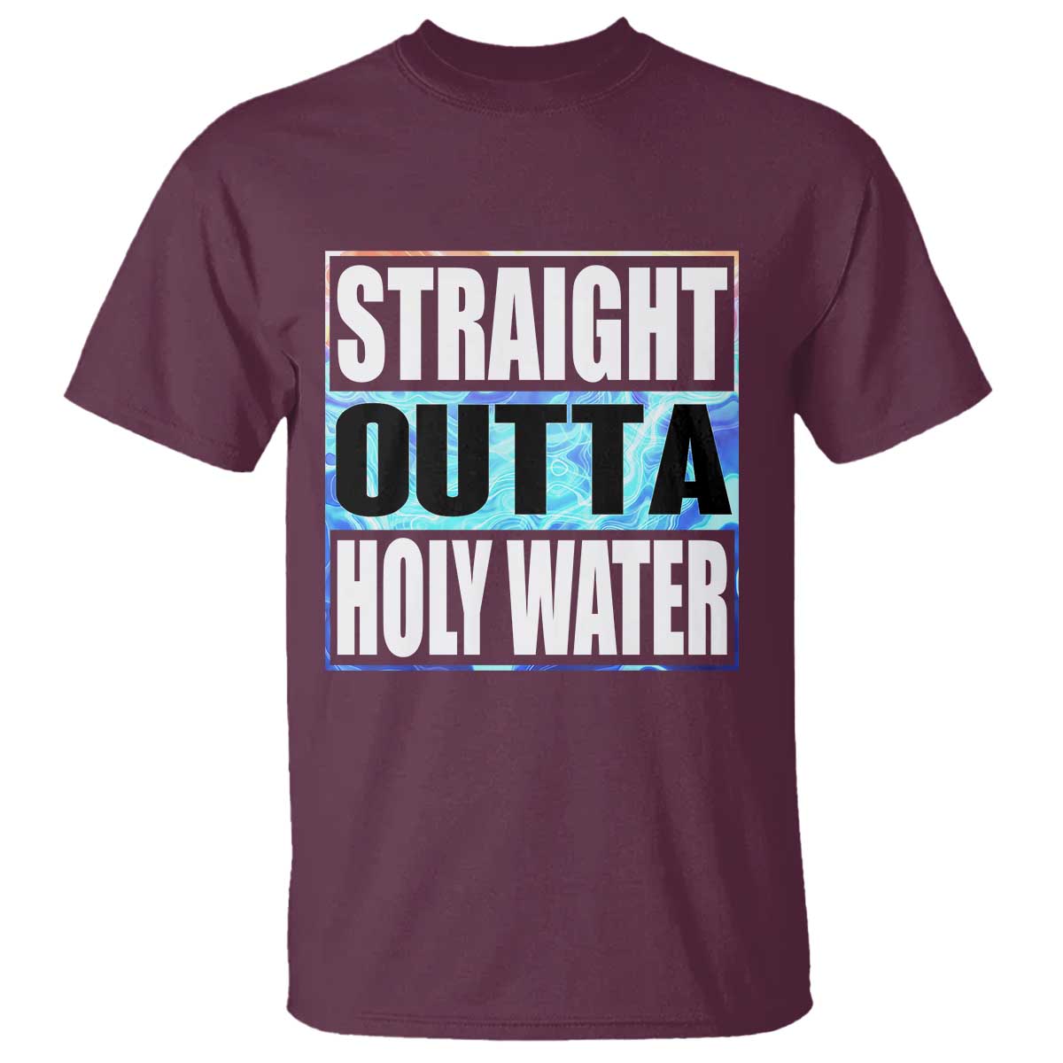 Straight Outta Holy Water T Shirt Baptismal Baptism Christening