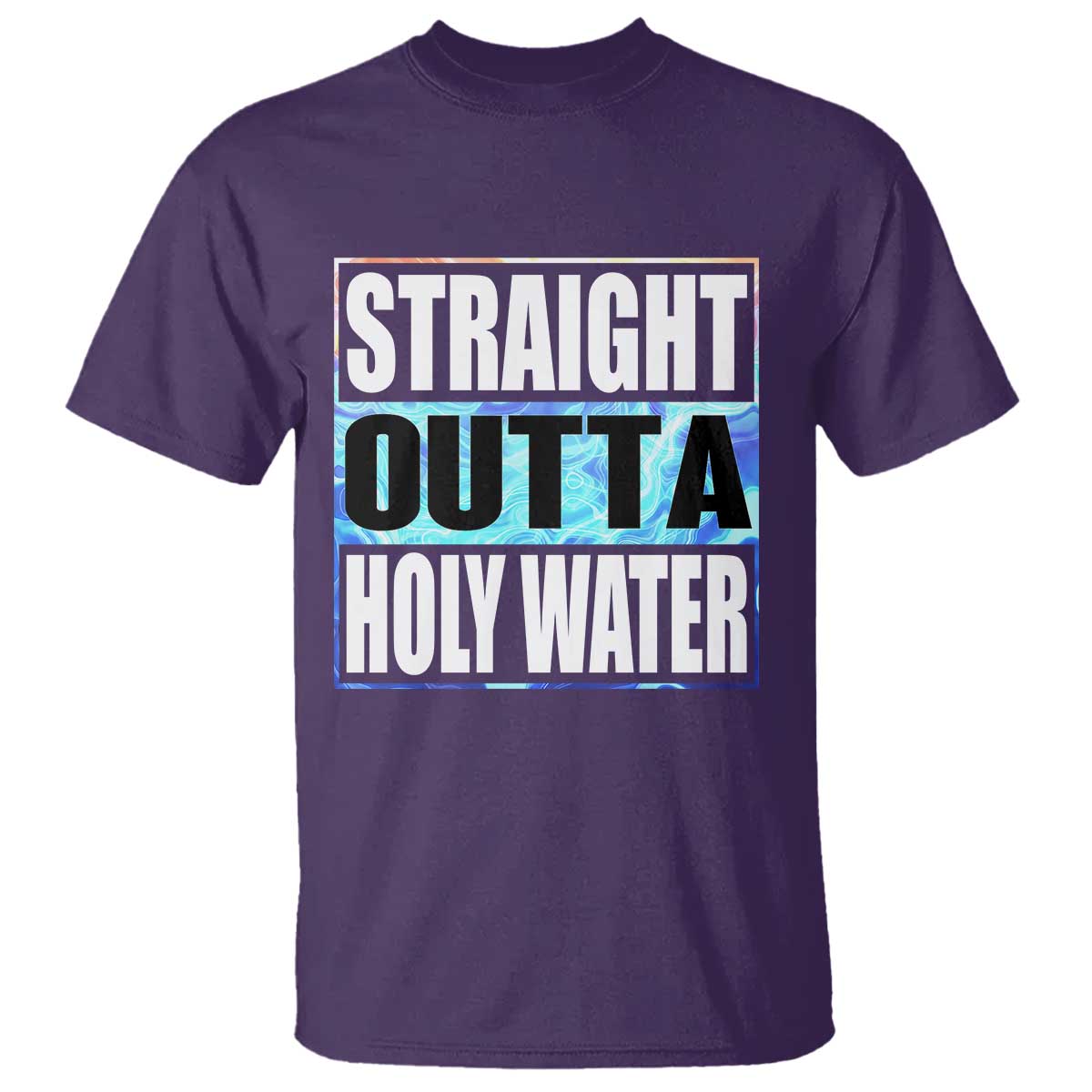 Straight Outta Holy Water T Shirt Baptismal Baptism Christening
