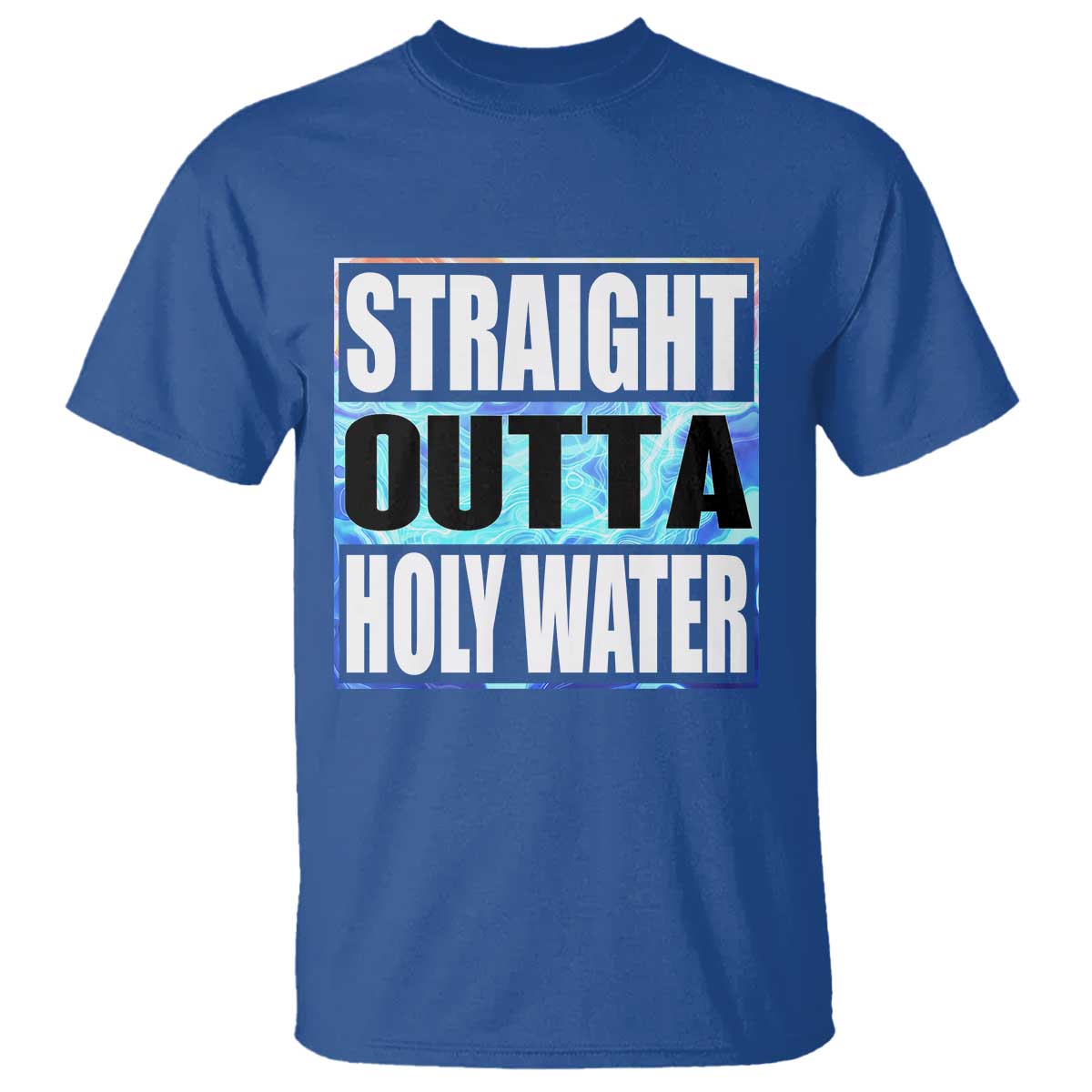 Straight Outta Holy Water T Shirt Baptismal Baptism Christening