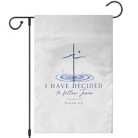 New Believer Garden Flag I Have Decided To Follow Jesus In Baptism Cross Water