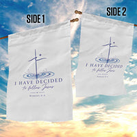 New Believer Garden Flag I Have Decided To Follow Jesus In Baptism Cross Water