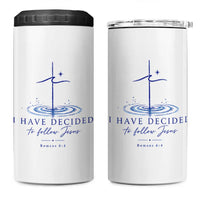 New Believer 4 in 1 Can Cooler Tumbler I Have Decided To Follow Jesus In Baptism Cross Water