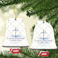 New Believer Ceramic Ornament I Have Decided To Follow Jesus In Baptism Cross Water