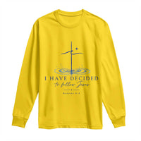 New Believer Long Sleeve Shirt I Have Decided To Follow Jesus In Baptism Cross Water