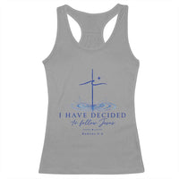 New Believer Racerback Tank Top I Have Decided To Follow Jesus In Baptism Cross Water