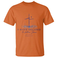 New Believer T Shirt I Have Decided To Follow Jesus In Baptism Cross Water