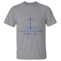 New Believer T Shirt I Have Decided To Follow Jesus In Baptism Cross Water