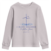 New Believer Youth Sweatshirt I Have Decided To Follow Jesus In Baptism Cross Water