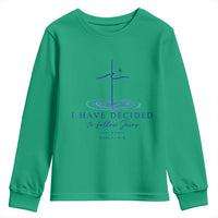 New Believer Youth Sweatshirt I Have Decided To Follow Jesus In Baptism Cross Water