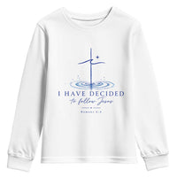 New Believer Youth Sweatshirt I Have Decided To Follow Jesus In Baptism Cross Water