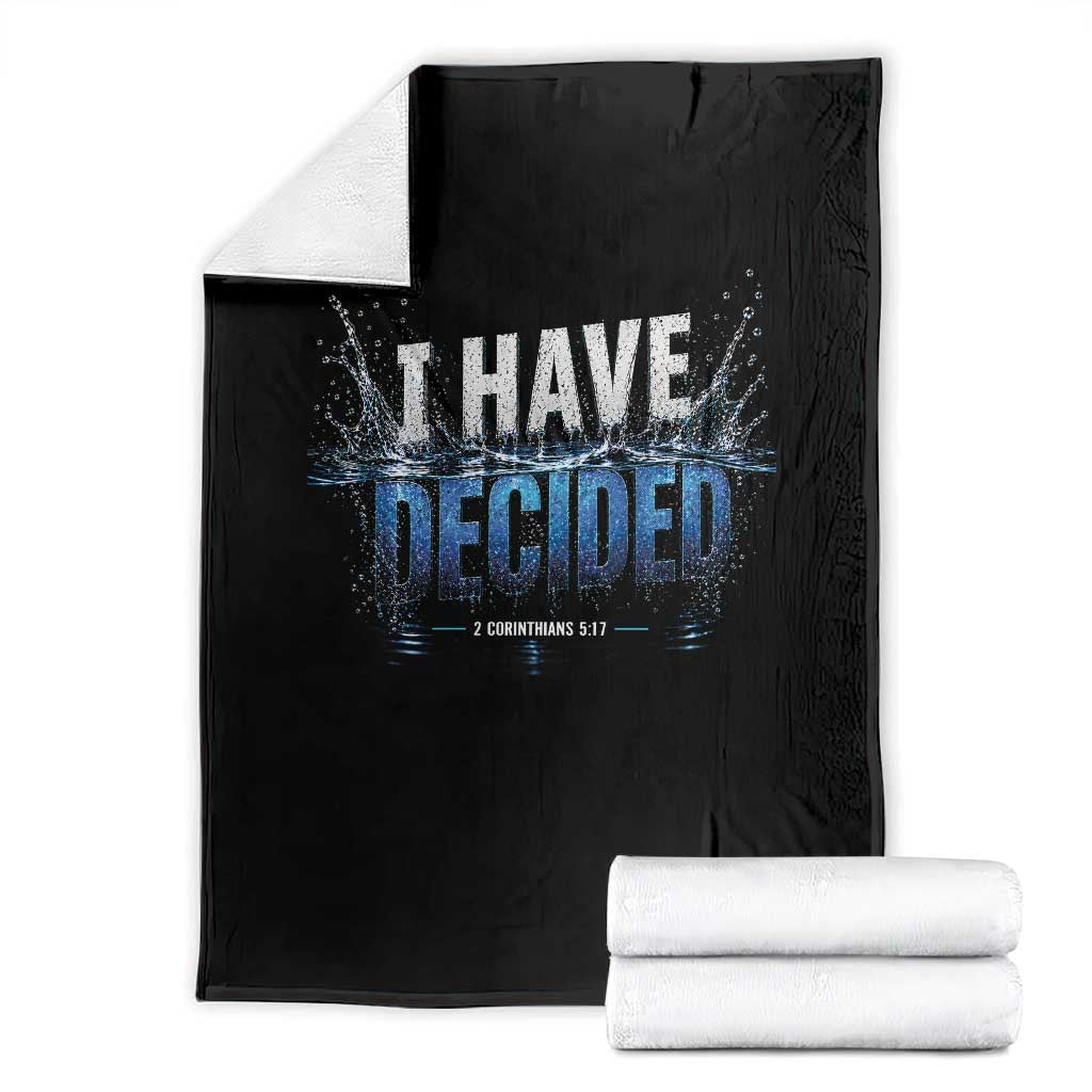 Christian Baptism Throw Blanket New Believer Water Immersion Baptized I Have Decided