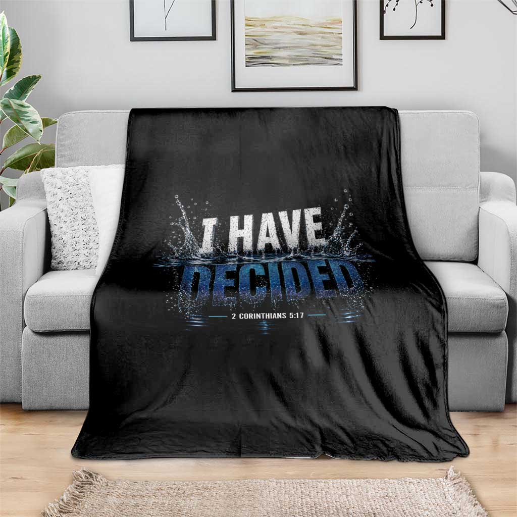 Christian Baptism Throw Blanket New Believer Water Immersion Baptized I Have Decided