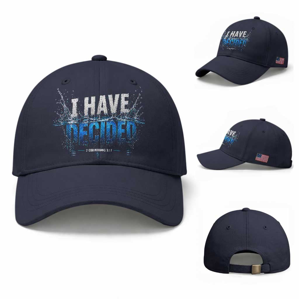 Christian Baptism Baseball Cap New Believer Water Immersion Baptized I Have Decided