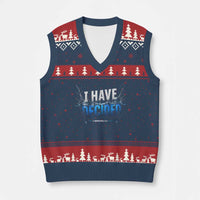 Christian Baptism V-Neck Knit Sweater Vest New Believer Water Immersion Baptized I Have Decided