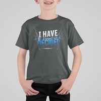 Christian Baptism T Shirt For Kid New Believer Water Immersion Baptized I Have Decided