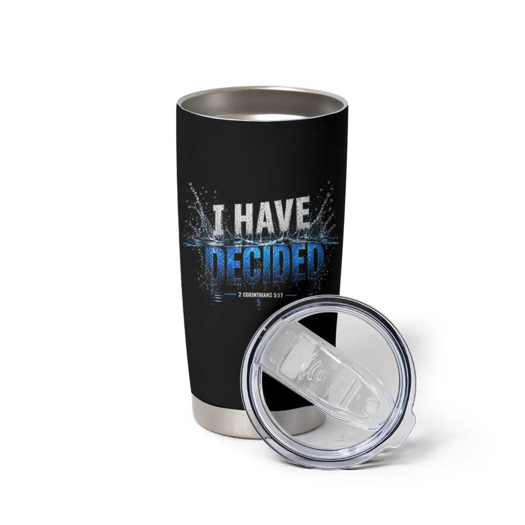 Christian Baptism Tumbler Cup New Believer Water Immersion Baptized I Have Decided