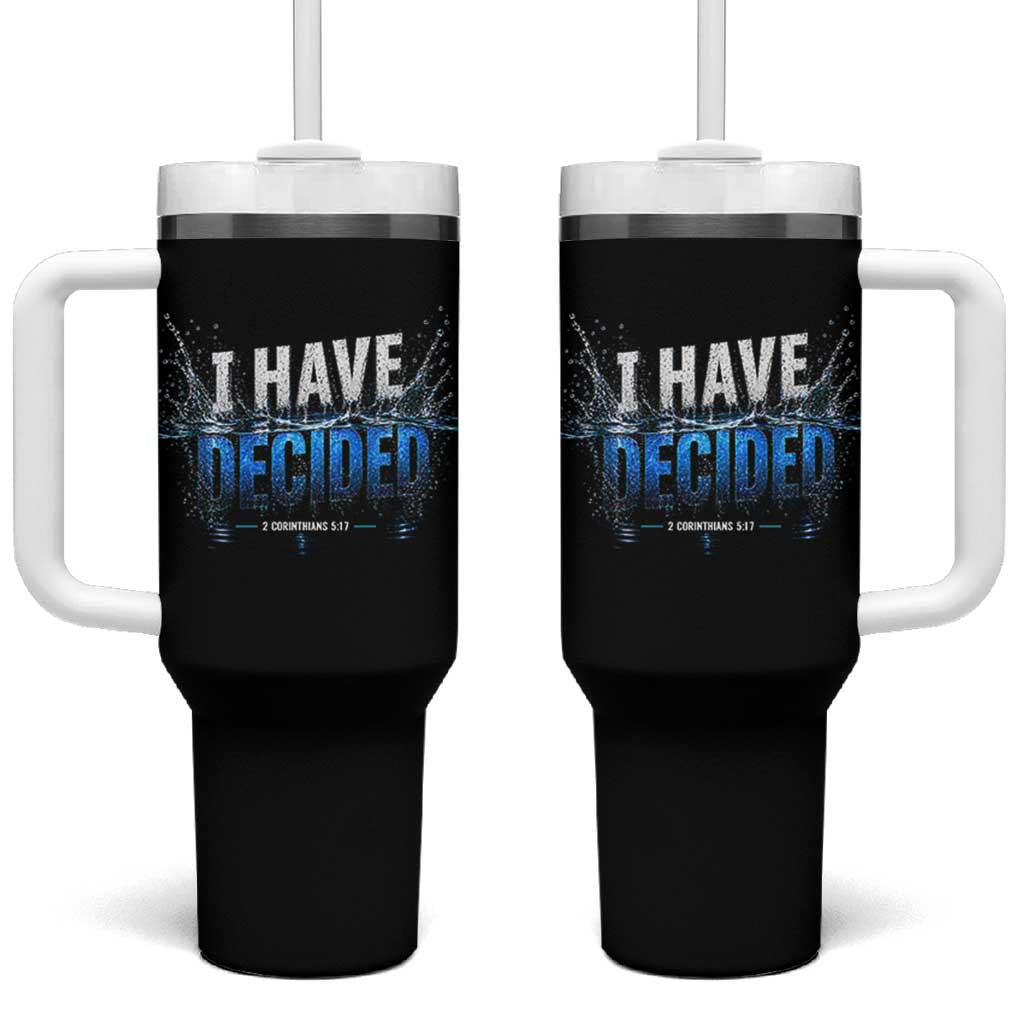 Christian Baptism Tumbler With Handle New Believer Water Immersion Baptized I Have Decided