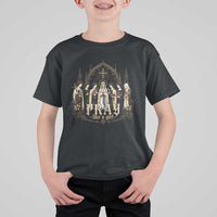 Catholic Saint T Shirt For Kid Pray Like A Girl Vintage Christian Faith Inspired