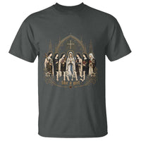 Catholic Saint T Shirt Pray Like A Girl Vintage Christian Faith Inspired