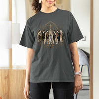 Catholic Saint T Shirt For Women Pray Like A Girl Vintage Christian Faith Inspired