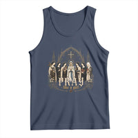 Catholic Saint Tank Top Pray Like A Girl Vintage Christian Faith Inspired