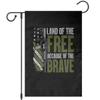 Land of the Free Because of the Brave Garden Flag Gun American Flag - Wonder Print Shop