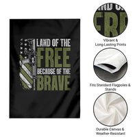 Land of the Free Because of the Brave Garden Flag Gun American Flag - Wonder Print Shop