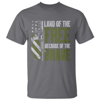 Land of the Free Because of the Brave T Shirt Gun American Flag - Wonder Print Shop