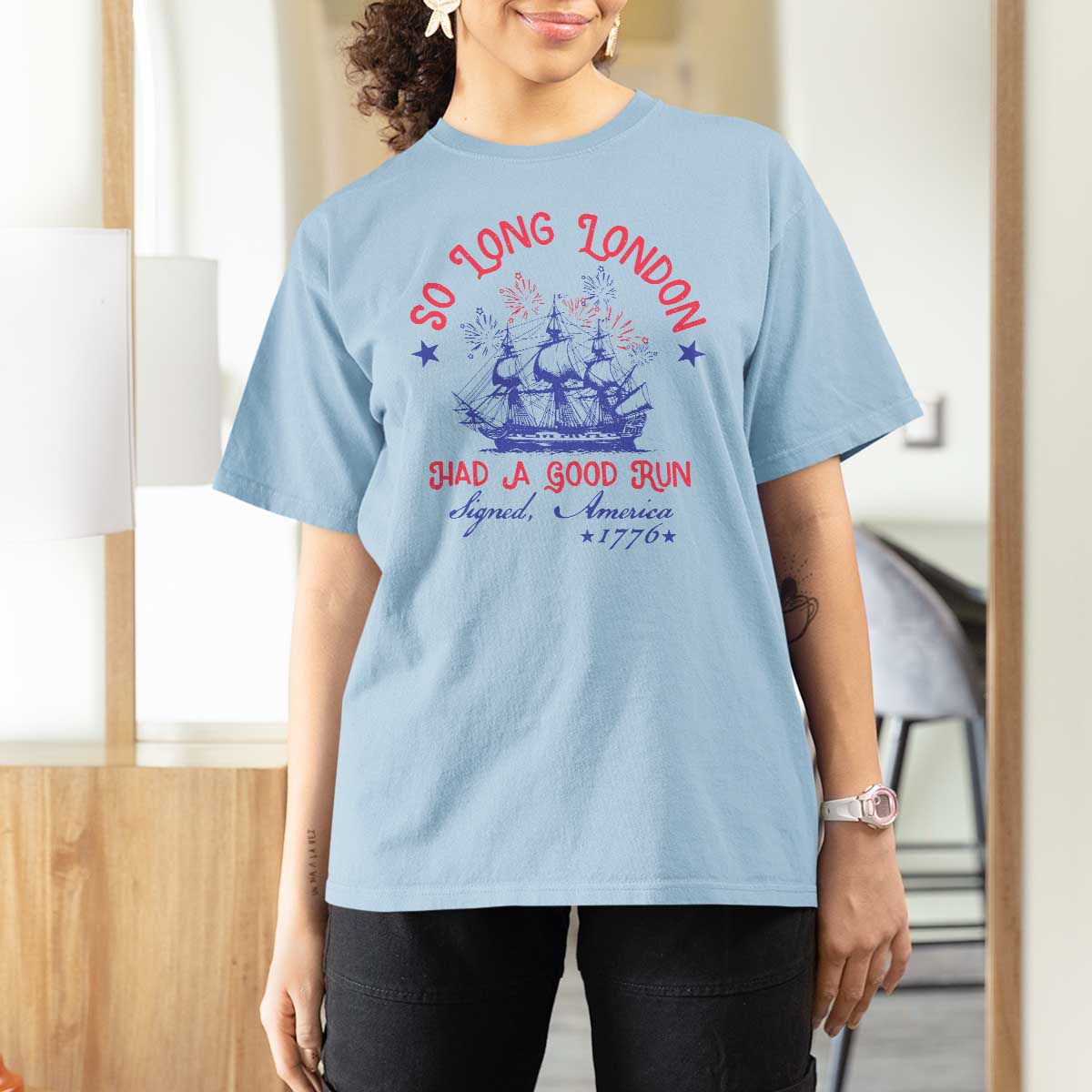 Funny 4th Of July T Shirt For Women So Long London Had A Good Run Usa Patriotic - Wonder Print Shop
