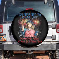You Look Like The 4th Of July Makes Me Want A Hot Dog Real Bad Spare Tire Cover Funny 4th July Hot Dog Meme - Wonder Print Shop