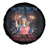 You Look Like The 4th Of July Makes Me Want A Hot Dog Real Bad Spare Tire Cover Funny 4th July Hot Dog Meme - Wonder Print Shop
