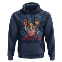 You Look Like The 4th Of July Makes Me Want A Hot Dog Real Bad Hoodie Funny 4th July Hot Dog Meme - Wonder Print Shop