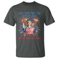 You Look Like The 4th Of July Makes Me Want A Hot Dog Real Bad T Shirt Funny 4th July Hot Dog Meme - Wonder Print Shop