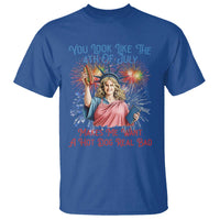 You Look Like The 4th Of July Makes Me Want A Hot Dog Real Bad T Shirt Funny 4th July Hot Dog Meme - Wonder Print Shop