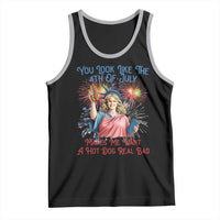 You Look Like The 4th Of July Makes Me Want A Hot Dog Real Bad Tank Top Funny 4th July Hot Dog Meme - Wonder Print Shop
