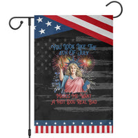 You Look Like The 4th Of July Makes Me Want A Hot Dog Real Bad Garden Flag Funny 4th July Hot Dog Meme