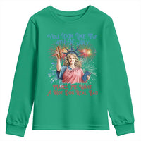 You Look Like The 4th Of July Makes Me Want A Hot Dog Real Bad Youth Sweatshirt Funny 4th July Hot Dog Meme - Wonder Print Shop