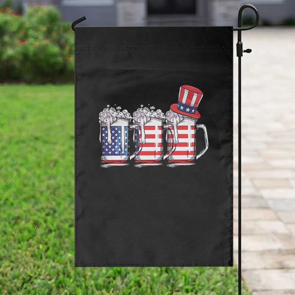 Beer American Flag 4th of July Garden Flag Merica Drinking USA - Wonder Print Shop