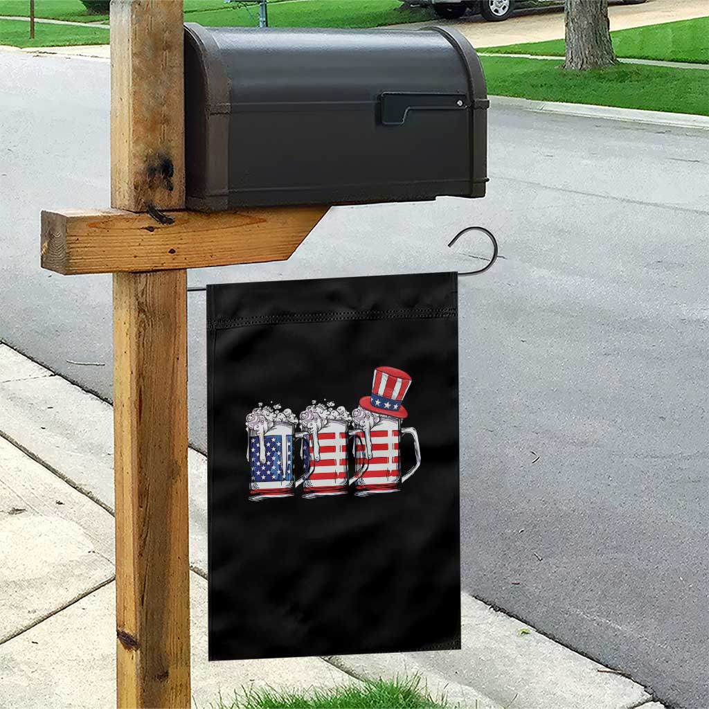 Beer American Flag 4th of July Garden Flag Merica Drinking USA - Wonder Print Shop